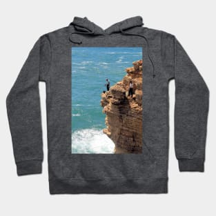 Living dangerously - Cliff fishing at Cabo de São Vicente, Portugal Hoodie